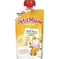 5 PACK of Yoplait Petit Miam Banana 70g