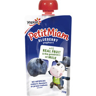 5 PACK of Yoplait Petit Miam Blueberry 70g