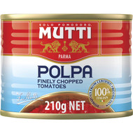 5 PACK of Mutti Polpa Chopped Tomato  210g