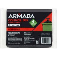 5 PACK of Armada Jumbo Trolley Liner Garbage Bags 4 pack