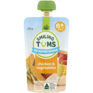 5 PACK of WW Smiling Tums 6 Months+ Chicken & Vegetables 120g