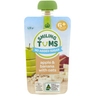 5 PACK of WW Smiling Tums 6 Months+ Apple & Banana With Oats 120g
