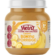 5 PACK of Heinz Smooth Food 6 Months Creamy Banana Porridge 110g