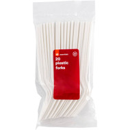 5 PACK of Essentials Plastic Forks 20 pack
