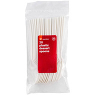 5 PACK of Essentials Plastic Dessert Spoons 20 pack