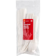 5 PACK of Essentials Assorted Plastic Cutlery Set 18 pack