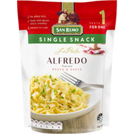 5 PACK of San Remo La Pasta Alfredo Single Snack 80g