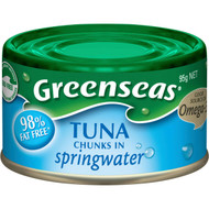 5 PACK of Greenseas Tuna Chunk In Spring Water 95g