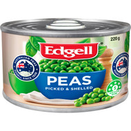 5 PACK of Edgell Green Peas Green 220g