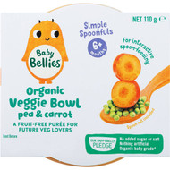 5 PACK of Baby Bellies Veggie Bowl Peas & Carrot 110g