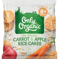 5 PACK of Only Organic Carrot & Apple Rice Cakes 20g