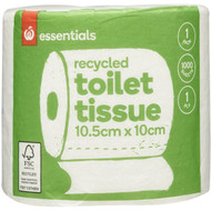 5 PACK of Essentials Toilet Tissue 1ply White 1000sheets
