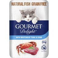 5 PACK of Gourmet Delight Tuna & Crab 80g
