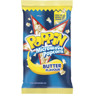 5 PACK of Poppin Microwave Popcorn Butter Flavour 100g