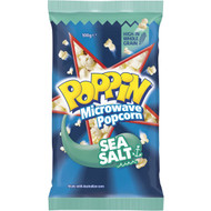 5 PACK of Poppin Microwave Popcorn Sea Salt Flavour 100g