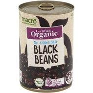 5 PACK of Macro Organic Black Bean No Added Salt 420g