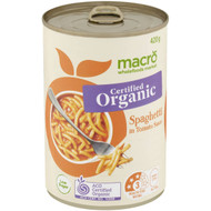 5 PACK of Macro Organic Spaghetti In Tomato Sauce 420G