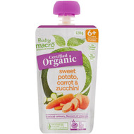5 PACK of Macro Organic 6 Months+ Sweet Potato Carrot & Zucchini 120g