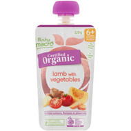 5 PACK of Macro Organic 6 Months+ Lamb With Vegetables 120g