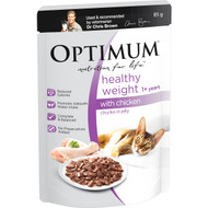 5 PACK of Optimum Healthy Weight Chicken In Jelly Wet Cat Food 85g