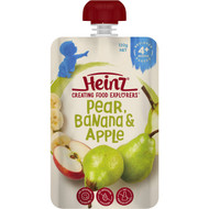 5 PACK of Heinz Simply Food 4 Months Pear Banana & Apple 120g
