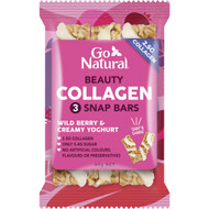 5 PACK of Go Natural Beauty Collagen Snap Bars Wild Berry & Yoghurt 40g