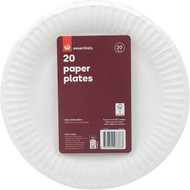 5 PACK of Essentials Paper Plate Uncoated 20 pack