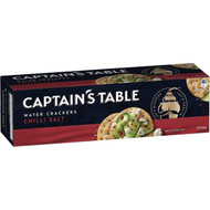 5 PACK of Captain's Table Water Crackers Chilli Salt 125g