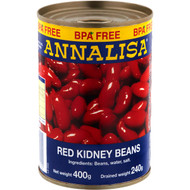 5 PACK of Annalisa Beans Red Kidney 400g