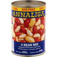 5 PACK of Annalisa Beans Four Mix 400g