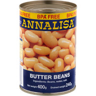 5 PACK of Annalisa Beans Butter Lima 400g