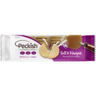 5 PACK of Peckish Thins Rice Crackers Salt & Vinegar 100g