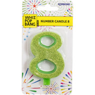 5 PACK of Korbond Party Candle Metallics Number 8 19g