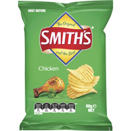5 PACK of Smith's Thinly Cut Potato Chips Chicken 60g