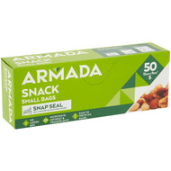 5 PACK of Armada Resealable Snack Bags 50 pack