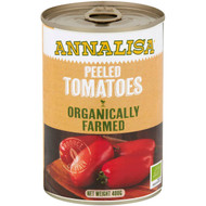 5 PACK of Annalisa Organically Farmed Peeled Tomatoes 400g