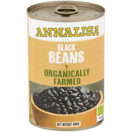 5 PACK of Annalisa Organically Farmed Black Beans 400g