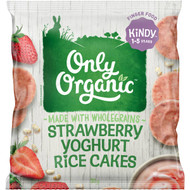 5 PACK of Only Organic Strawberry Yoghurt Rice Cakes 30g