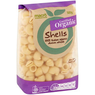 5 PACK of Macro Organic Shells Pasta 500g