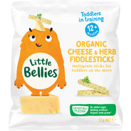 5 PACK of Little Bellies Organic Fiddlesticks Cheese & Herb 12g