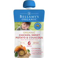 5 PACK of Bellamy's Organic Organic Chicken Sweet Potato & Couscous Pouch 120g