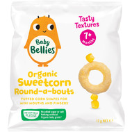 5 PACK of Baby Bellies Organic Round-a-bouts Sweetcorn 12g