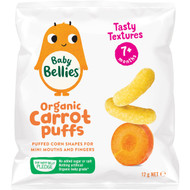 5 PACK of Baby Bellies Organic Puffs Carrot 12g