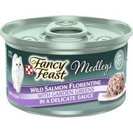 5 PACK of Fancy Feast Medleys Wild Salmon Florentine 85g