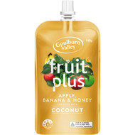 5 PACK of Goulburn Valley Fruit Plus Apple Banana & Honey With Coconut 140g