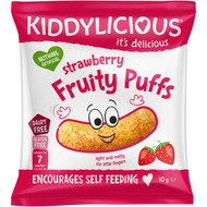 5 PACK of Kiddylicious Strawberry Fruity Puffs 10g