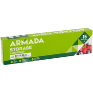 5 PACK of Armada Resealable Large Storage Bag 15 pack
