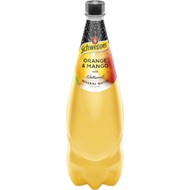 5 PACK of Schweppes Natural Mineral Water Orange & Mango 1.1l