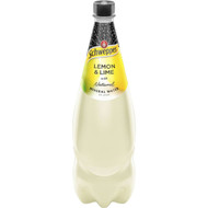 5 PACK of Schweppes Natural Mineral Water Lemon & Lime 1.1l