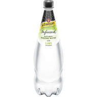 5 PACK of Schweppes Infused Natural Mineral Water With Lime 1.1l